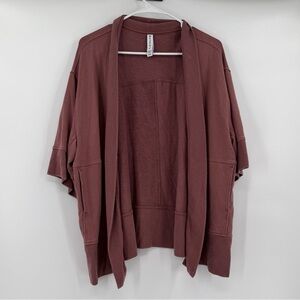 Athleta lotus wrap cardigan hearth rose‎ small